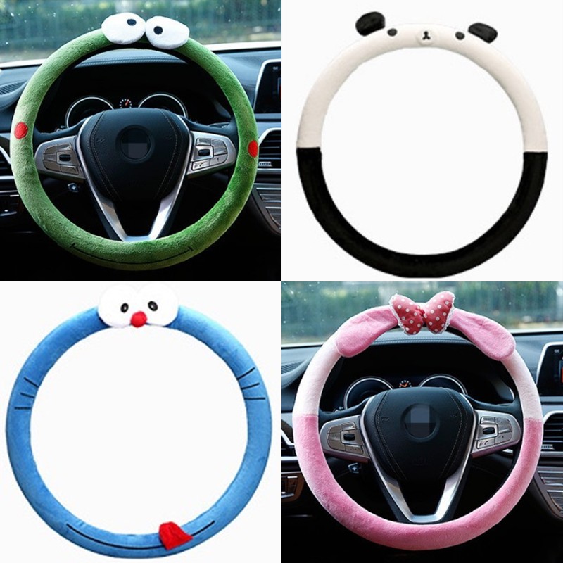 Sarung Cover Stir Setir Mobil Kain Motif Kartun Lucu Keren Keroppi elmo rilakuma