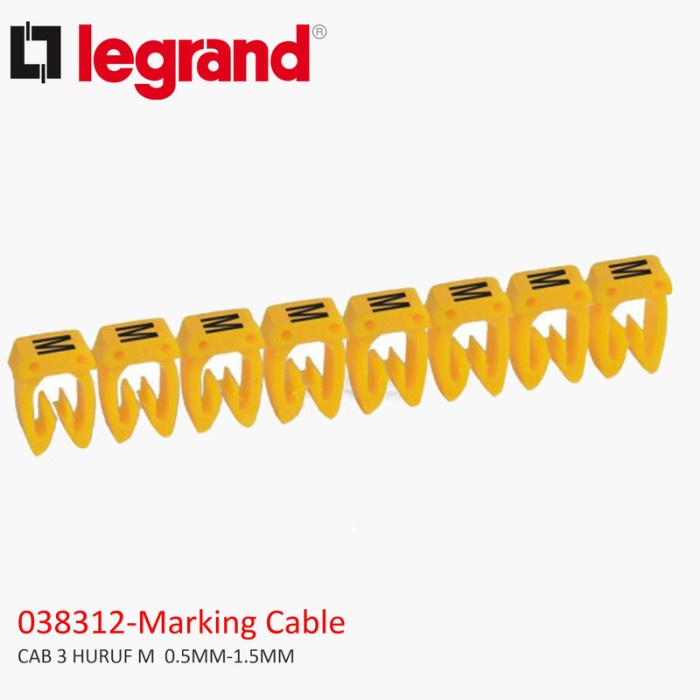 LEGRAND CAB 3 HURUF M 0.5MM-1.5MM