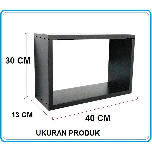 Rak buku Rak hiasan dinding model kotak