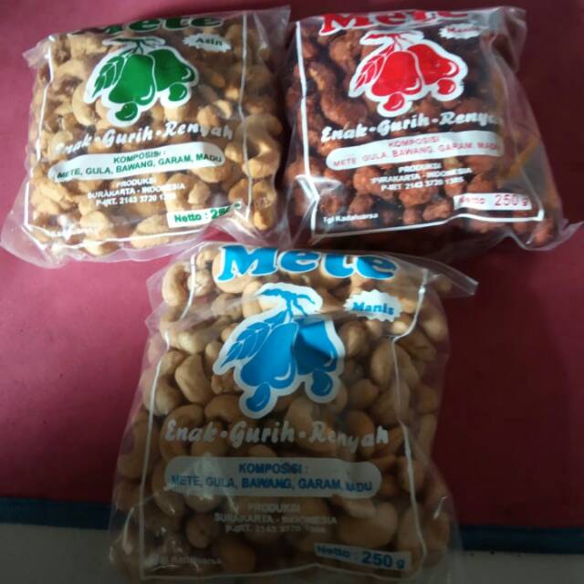 

Mete 3 rasa asin,manis,original