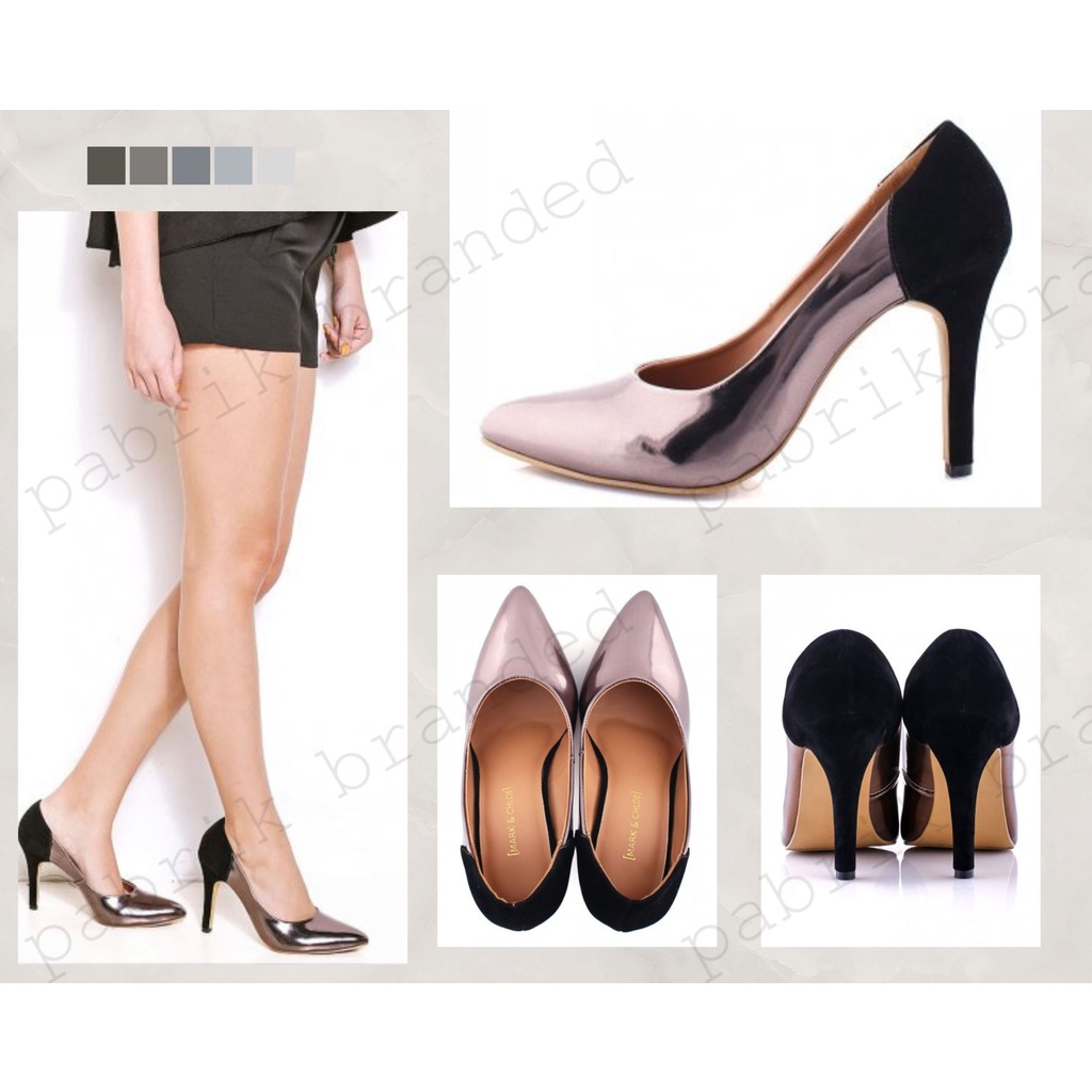 (CLEARANCE) Pabrik branded Mark & Chloe sepatu hak wanita pump vegas Heels sepatu pump hak kantor ka