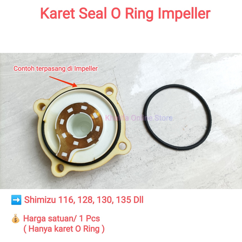 Karet Seal Sil O ring Impeller Spare Part Suku Cadang Mesin Pompa Air Shimizu Sumur dangkal Semi Jet