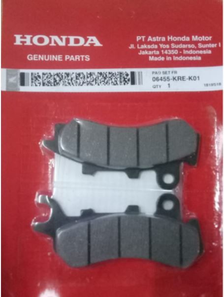 Kampas Rem Cakram Dpn, Diskpad Dpn PCX New (Non-ABS) AHM (Asli Honda)