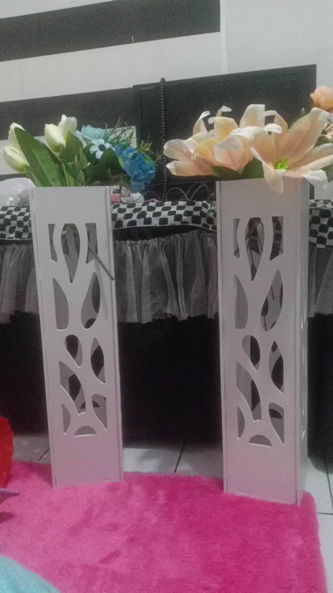 Free Ongkir Standing Flower Shabby Chic Hiasan Backdrop