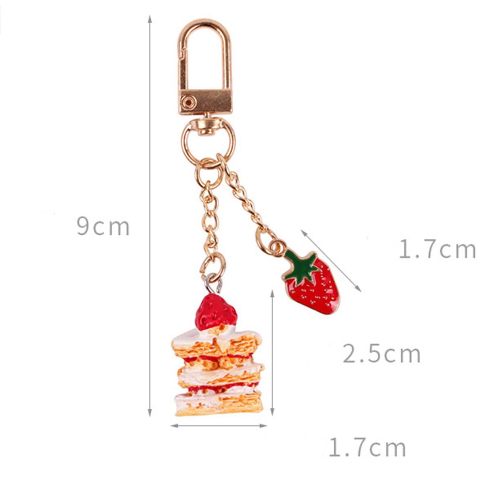 LANFY Cake Decor Gift Phone Straps for Keys Mobile Phone Hang Rope Strap Lanyards Phone Accessories Key Ring Holder Phone Badge Strap Key Holders Webbings Ribbon Strawberry Cake Lanyards Strawberry Keychains