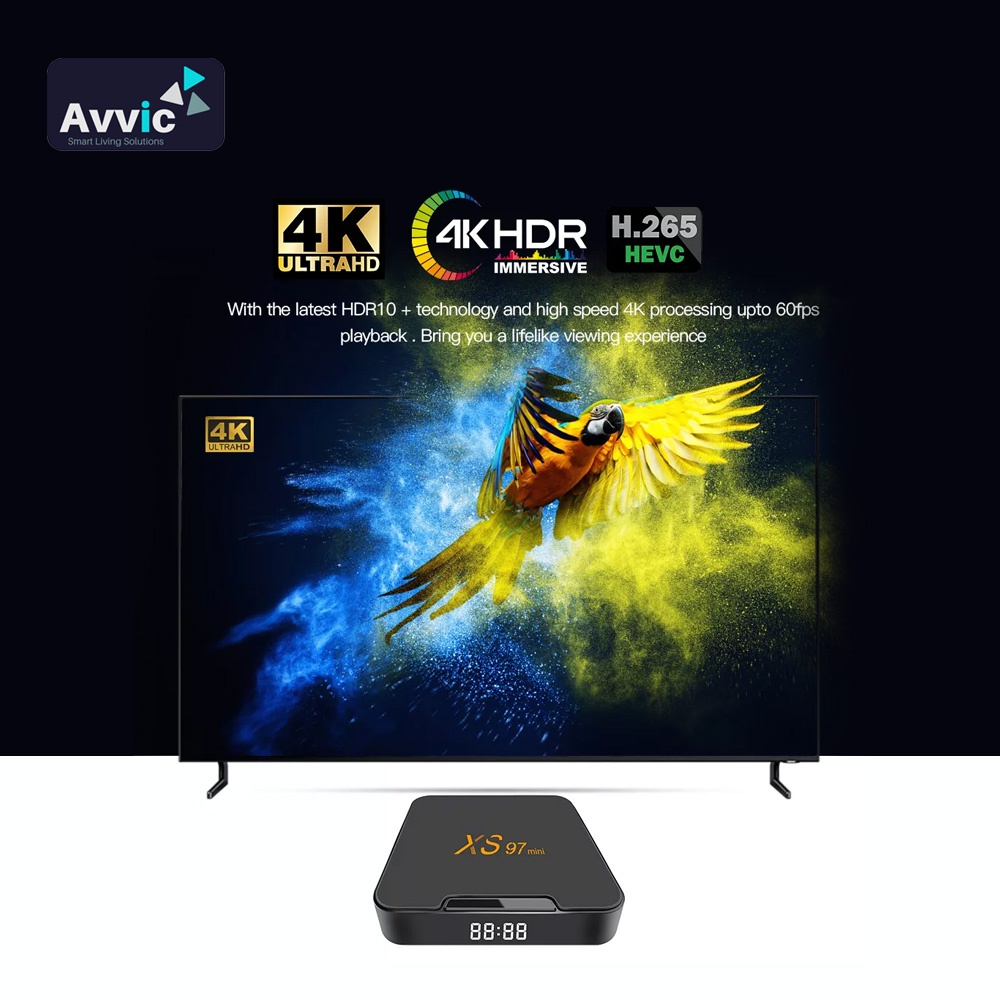 Android TV Box XS97 MAX 4K HD 4GB 32GB WiFi Netflix Smart Media Player Bluetooth 5.0 Android 11