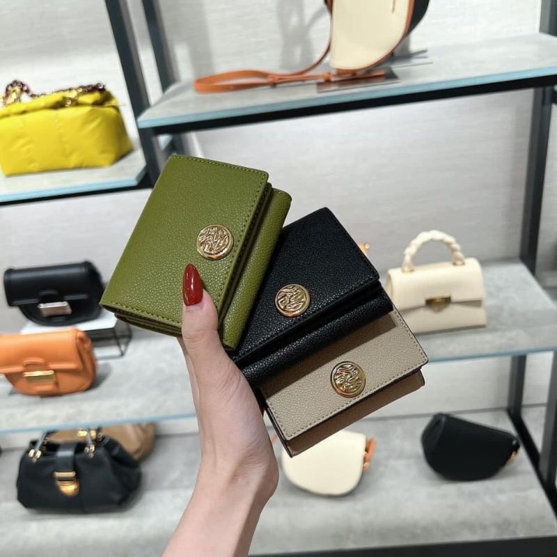 Dompet CNK | CK Mini Wallet Metallic-Accent Short Wallet