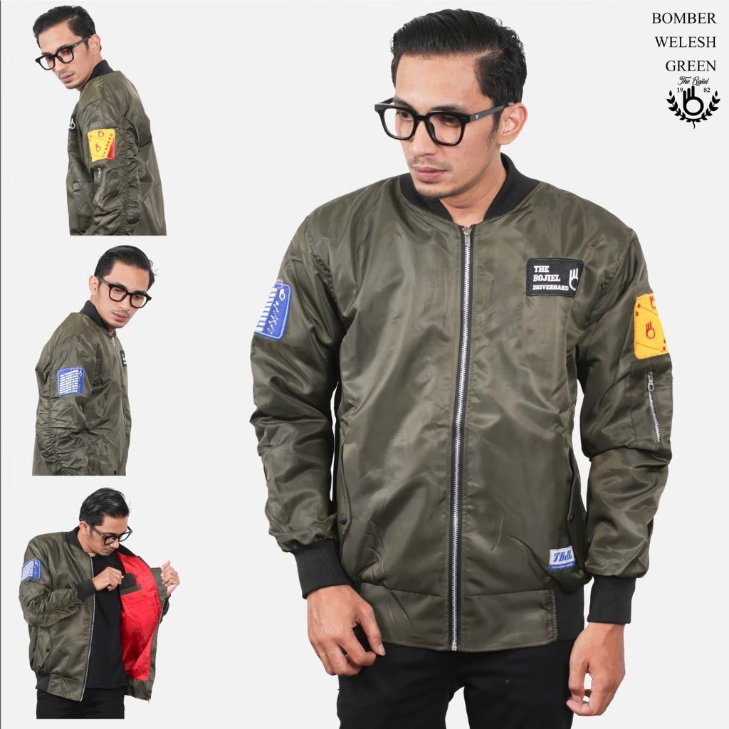 TERMURAH !! JAKET PRIA BOMBER/ JAKET BOMBER PILOT WELESH