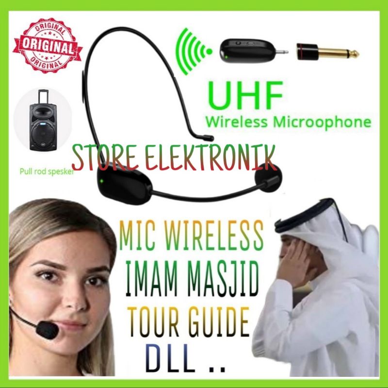 Mic Wireless Imam Mesjid, Ceramah Jarak 25 Sampai 50 Meter - Bisa Pakai Ke Toa