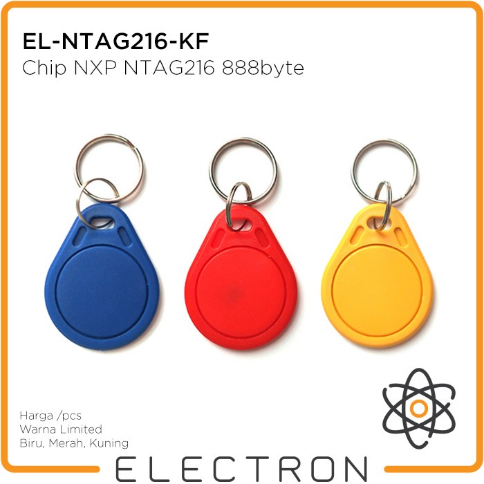 NFC NTag216 Key Fob - RFID 13.56 MHz Tag Gantungan Kunci Keychain