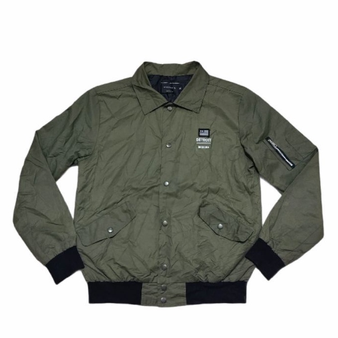 Jaket Coach Pria Detroid Coopers Second Original Casual Jacket Army
