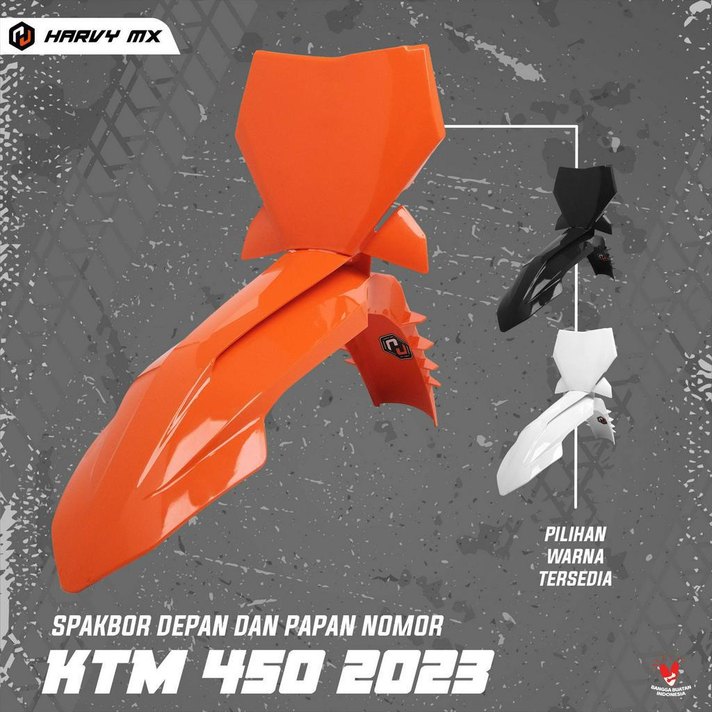 Papan Nomor Plus Spakbor Slebor Depan HARVY MX KTM 450 2023 KLX CRF WR Universal Trail