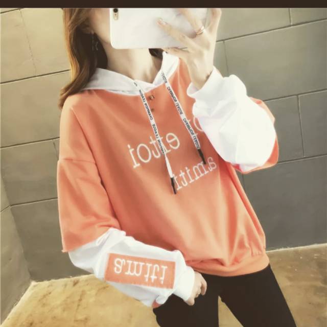 Baju atasan wanita musim dingin sweatshirt gaya korea