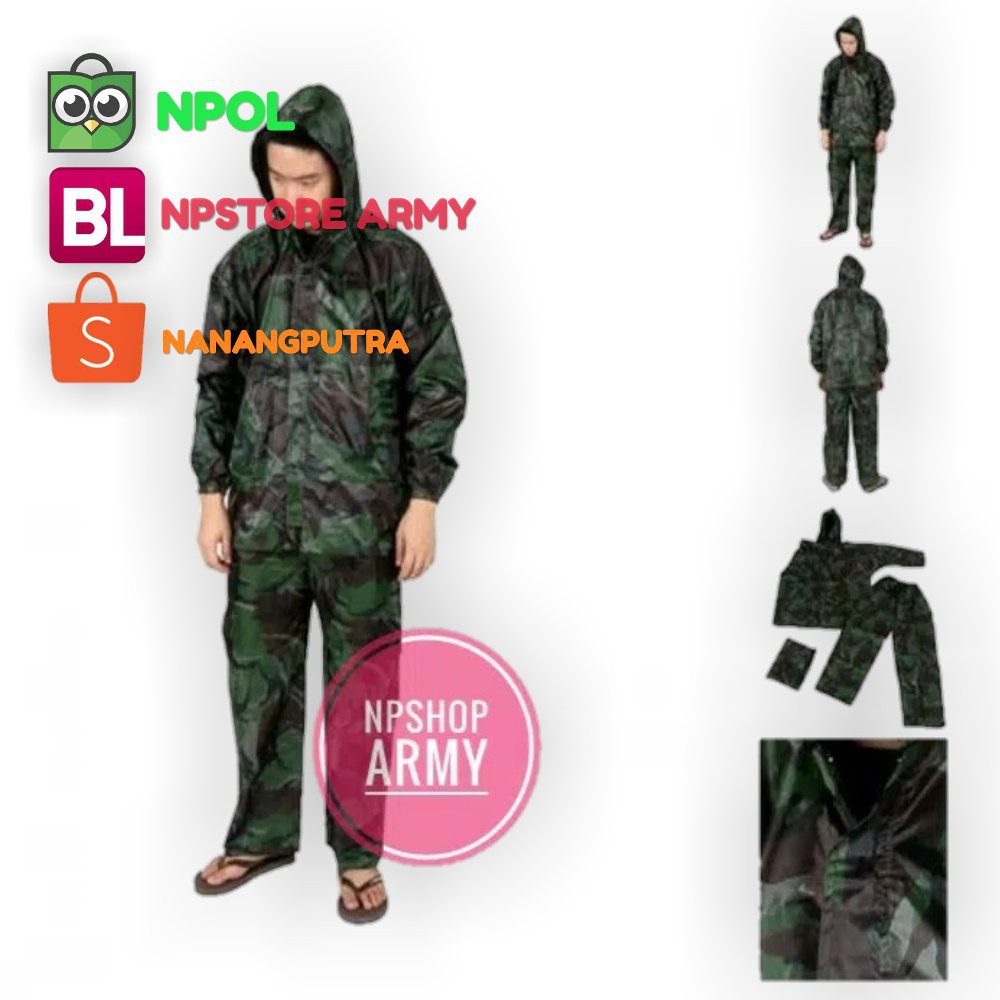 Jas Hujan Army Setelan Loreng Navy seal Termurah