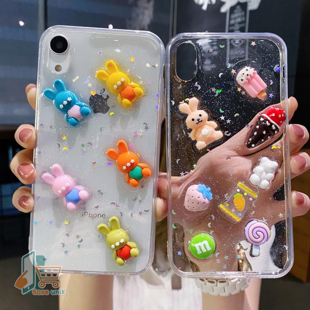 Y018 SOFTCASE KARAKTER 3D GLITTER RESIN GLOSSY OPPO A59 A54 A74 F1S F5 YOUTH F7 F9 RENO 4F 5F CS3553