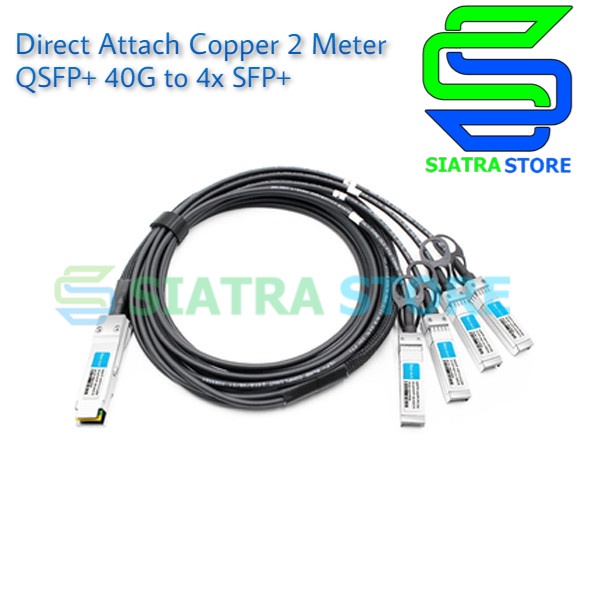 Direct Attach Breakout QSFP+ 40G to 4x SFP+ 10G 2M| QSFP+ 40G DAC