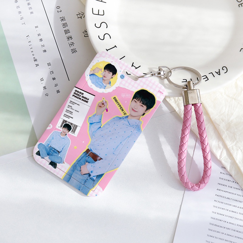 Enhy Holder Kartu Namafoto Motif GGU GGU Lucu Dengan Gantungan Kunci Untuk Pelajar