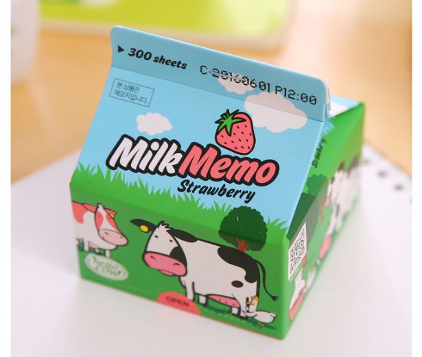 

Notepad kertas memo portable unik bentuk kotak susu - KSY072