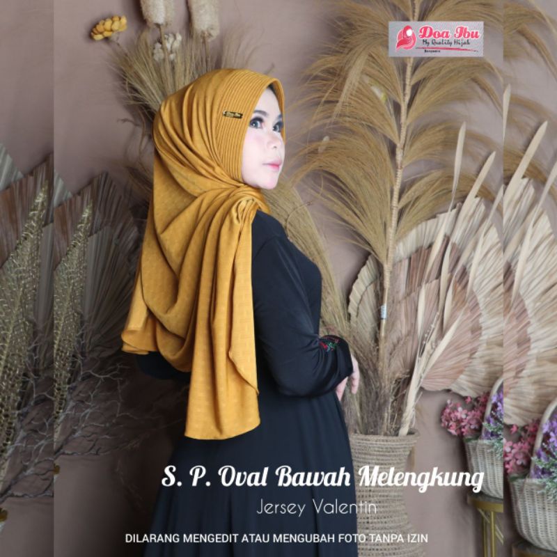 464 JILBAB PASHMINA PED OVAL DOA IBU JERSEY VALENTINE/PASTAN DOI ORI BY BUNYAMIN/HIJAB PASMINA BELAK
