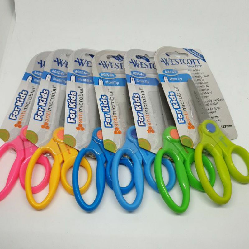 

Gunting Anak Stainless Steel Ujung Tumpul dengan Pegangan Plastik dan Ringan serta Anti Microbal