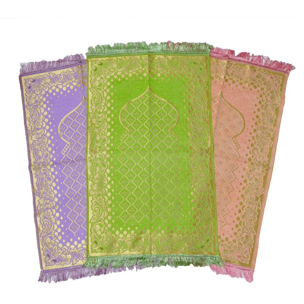 Sajadah Tahlilan Oleh Oleh Haji Turkey Benang Emas Lembut 70x110cm SJ-ARM