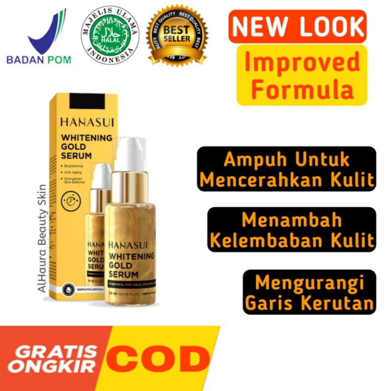 HANASUI SERUM WAJAH HANASUI GLOWING WHITENING GOLD ANTI AGING ANTI ACNE JERAWAT VITAMIN C VIT C COLL