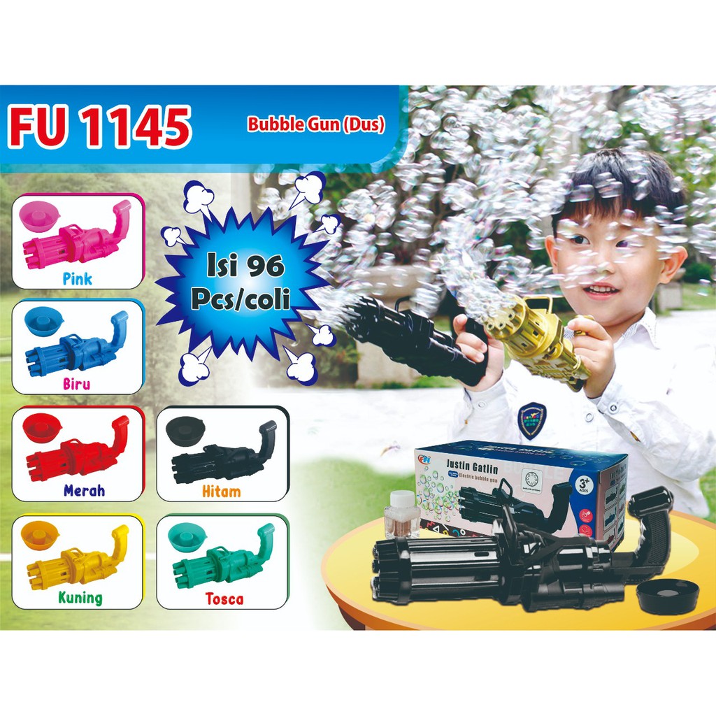 Gatling Bubble Gun Pistol Gatling Bubble Gun Toys Gatling Bubble Mesin 9959H