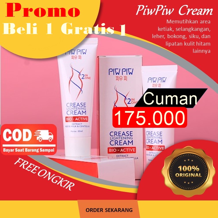 Piw Piw Crease Lightening Cream PiwPiw Krim Pemutih Pencerah Ketiak Selangkangan Lipatan Kulit Ampuh Halal BPOM