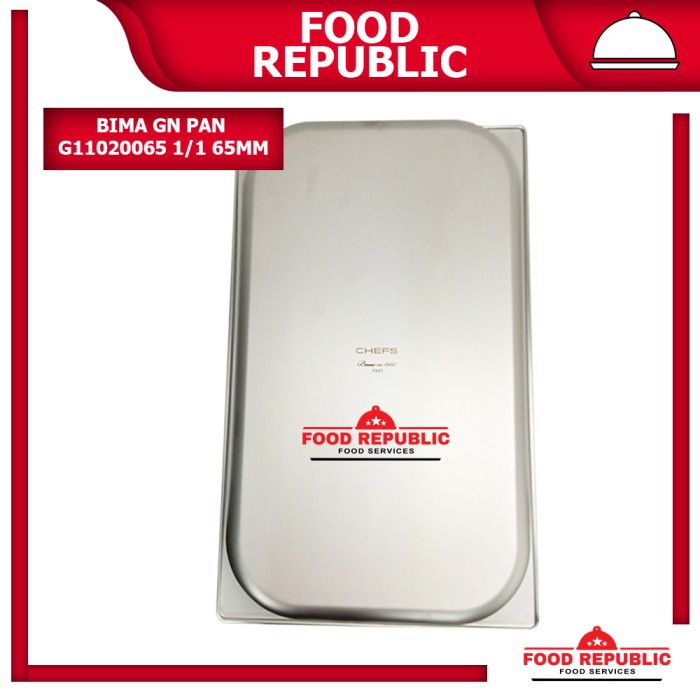 BIMA GASTRONOM FOOD PAN UKURAN 1/1 65mm - WADAH PRASMANAN STAINLESS