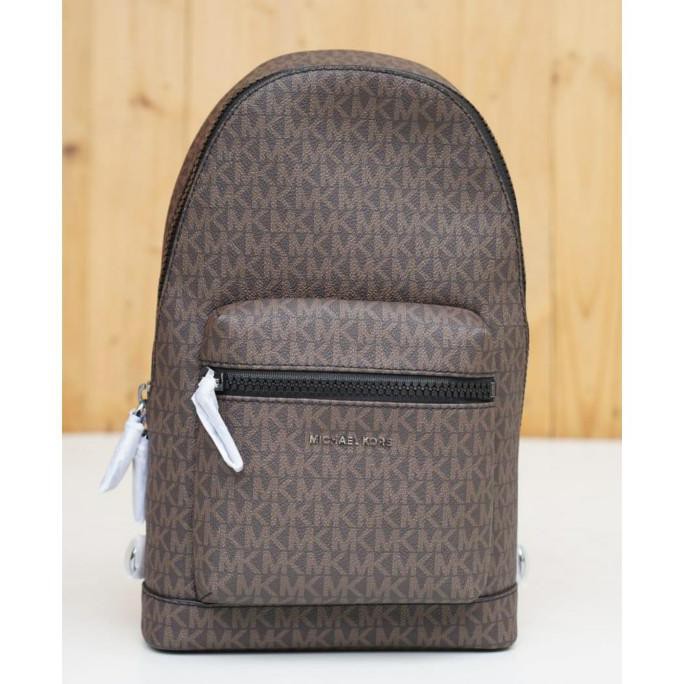 Tas Pria Michael Kors Mk Cooper Sling Pack Brown Ba Ayosukseszyzy