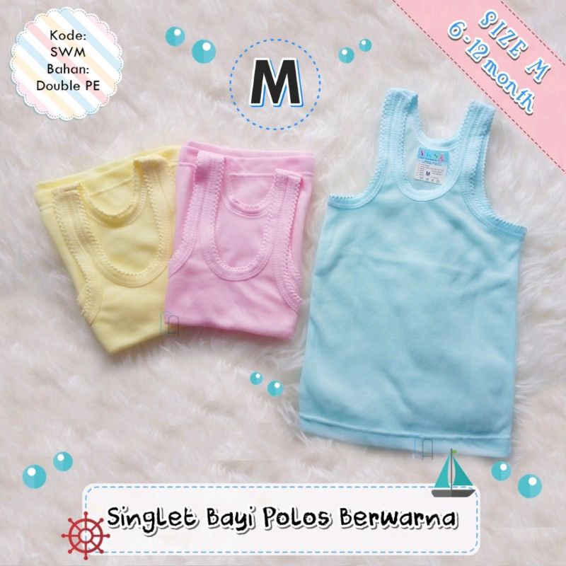 Singlet bayi polos warna warni / Kaos dalam bayi polos warna warni SNI