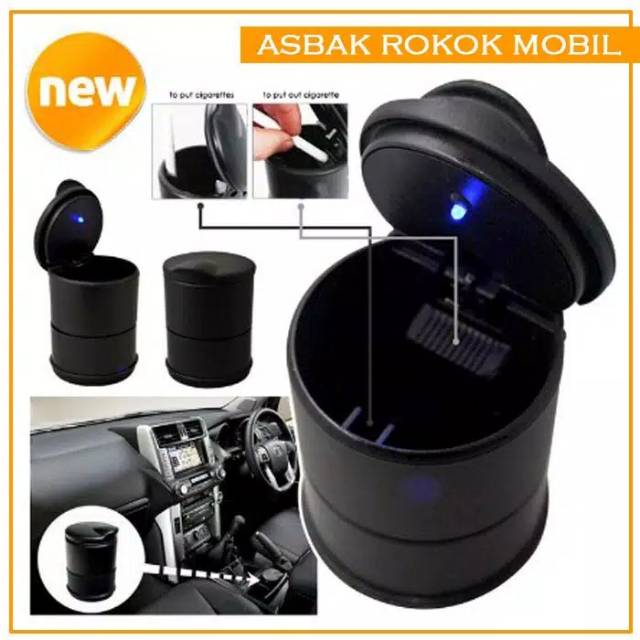 ASBAK MOBIL TEMPAT ABU ROKOK ASBAK LED SERBAGUNA