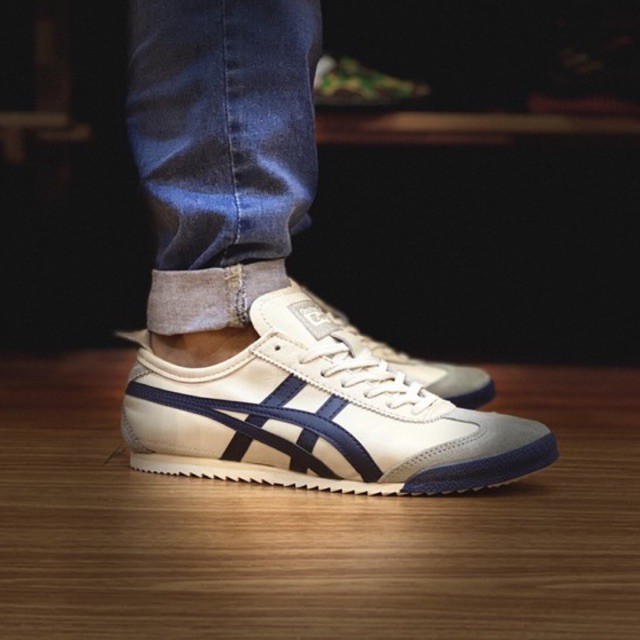  Sepatu  Asics Onitsuka  Tiger Japan Cream Navy Premium 