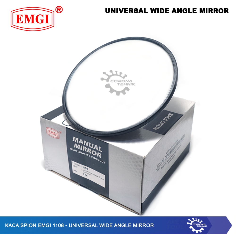 EMGI 1108 - Kaca Spion  - Universal Wide Angle Mirror - Cembung - 8 Inch