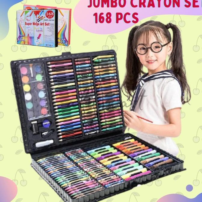 

168 pcs - pensil warna, alat tulis set crayon, coloring set, colouring