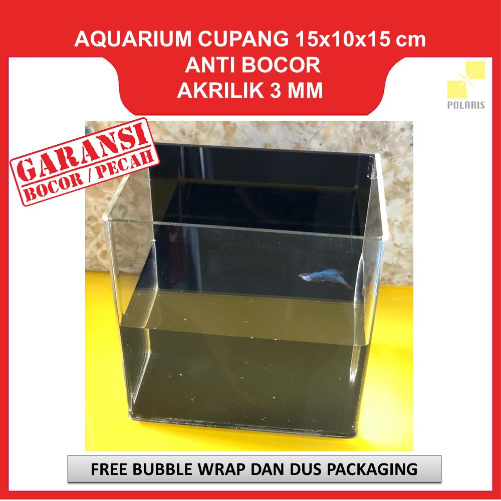 AQUARIUM CUPANG / SOLITER SELFIE AKRILIK / AKUARIUM AKRILIK UK 15X10X15 CM