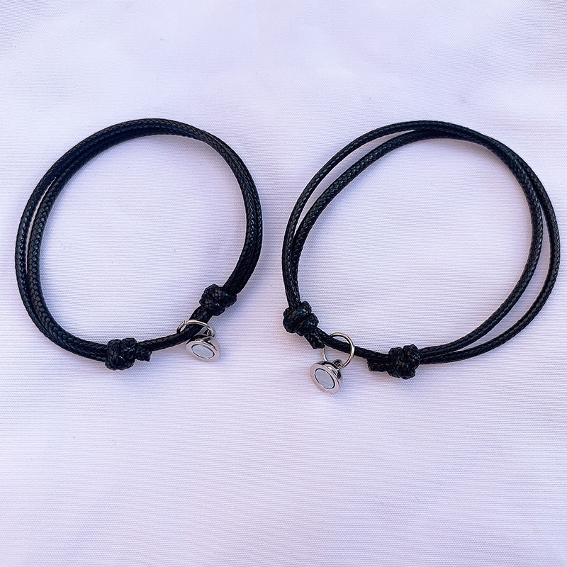 2 Pcs/set,Polos Magnetik Pasangan,Gelang Retro Magnet,Gelang Persahabatan