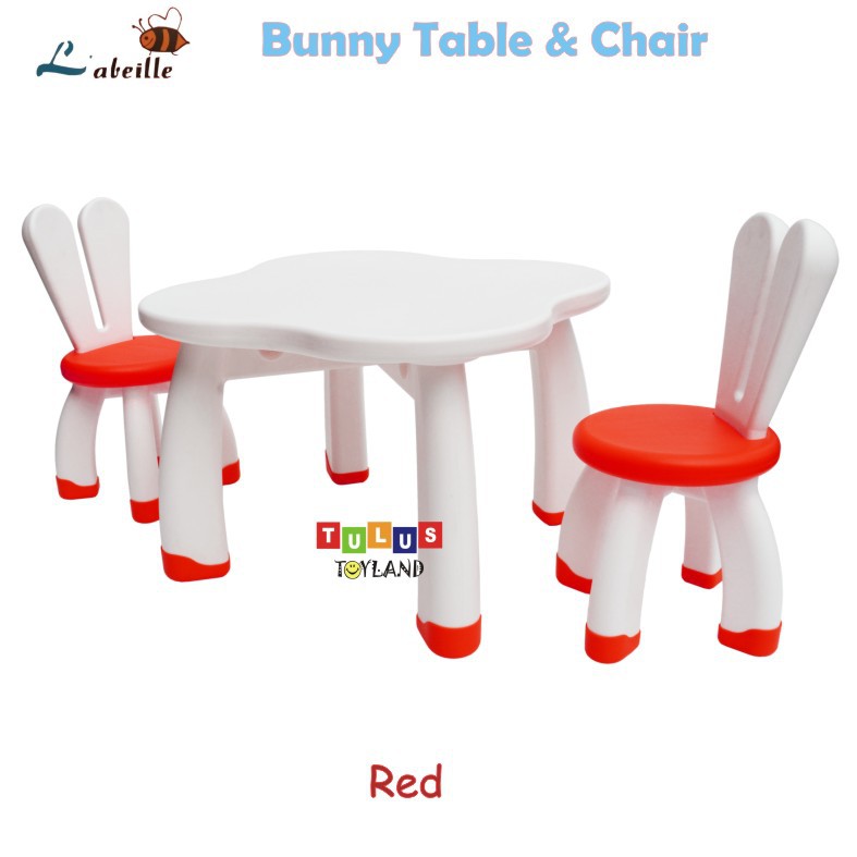 Kursi Meja Labeille Bunny Table &amp; Chair Set KC901﻿ Meja Belajar Anak Kursi Meja Anak Serbaguna