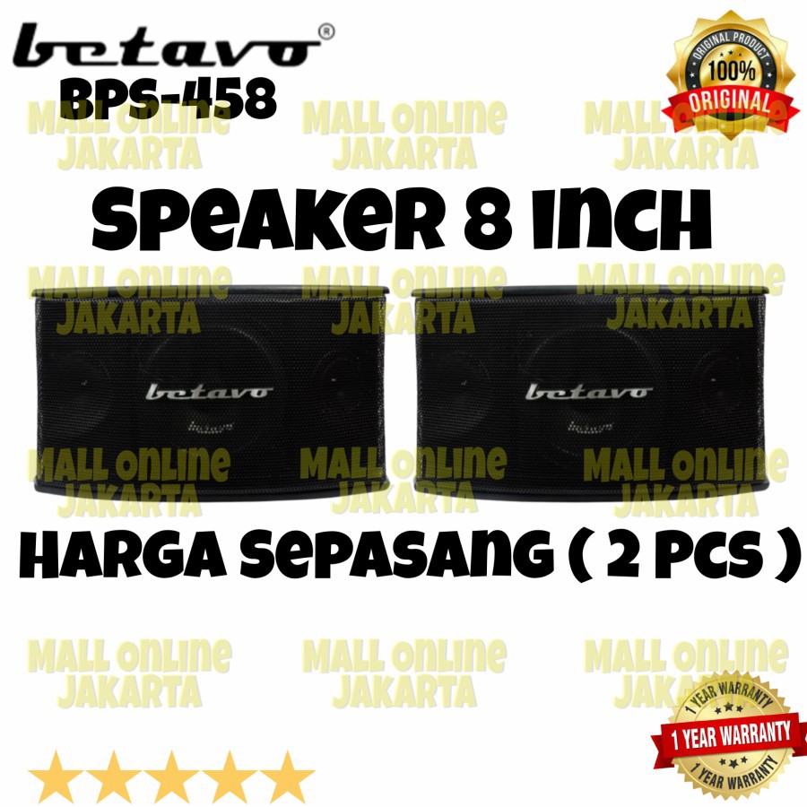 Speaker Pasif 8 inch Betavo Bps 458 Karaoke Pasiv Bps458 Original