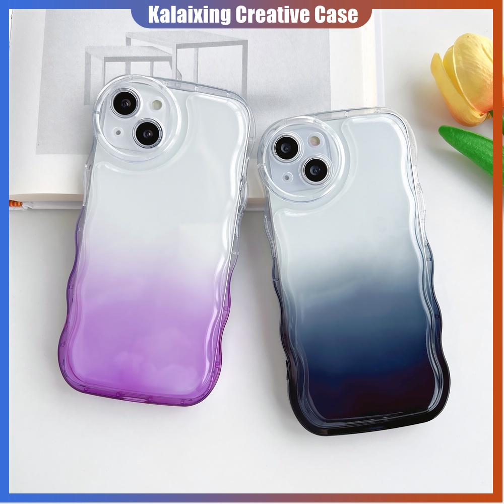 Soft Case Transparan Gradasi 3 in 1 Untuk iPhone 13 Pro Max 12 Pro 11 Pro Max X Xr Xs Max 7 8 Plus