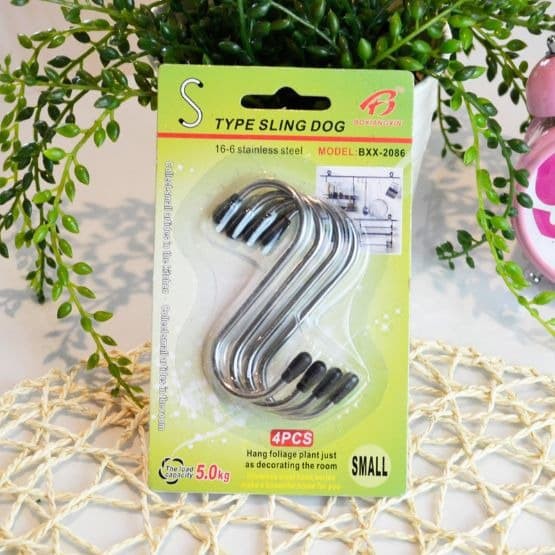 Gantungan S Pengait Sling Hook Letter Multifungsi Size S isi 4 pcs