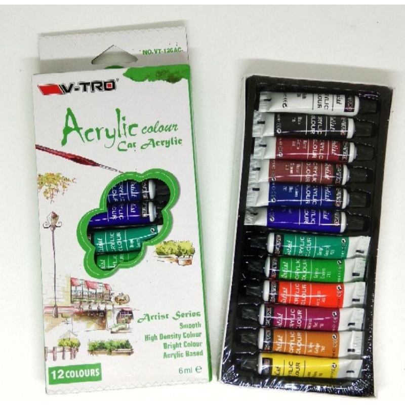 

Acrylic colour 12 warna V-tro 126AC