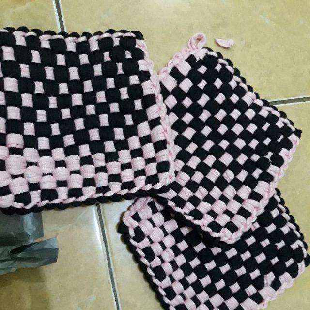 Lap Dapur Celemek Cempal Anti Panas Alas Panci Cempal Anyaman Murah Perlengkapan Peralatan Dapur L11