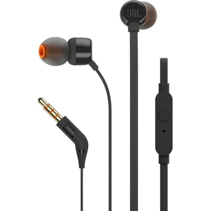 JBL In-Ear Headphone T110 - Hitam Earphone T110 Headset T110