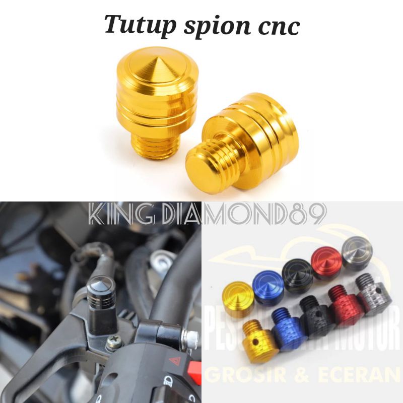 Baut Lubang spion Baut Tutup Lubang spion cnc premium BD Ready Yamaha &amp; Honda