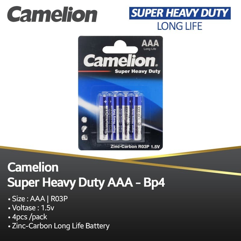 Baterai/Battery/Batere Camelion Super Heavy Duty AAA isi 4 Pcs 1,5V - MS