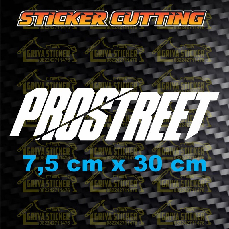 Sticker cutting - Stiker Prostreet satu warna