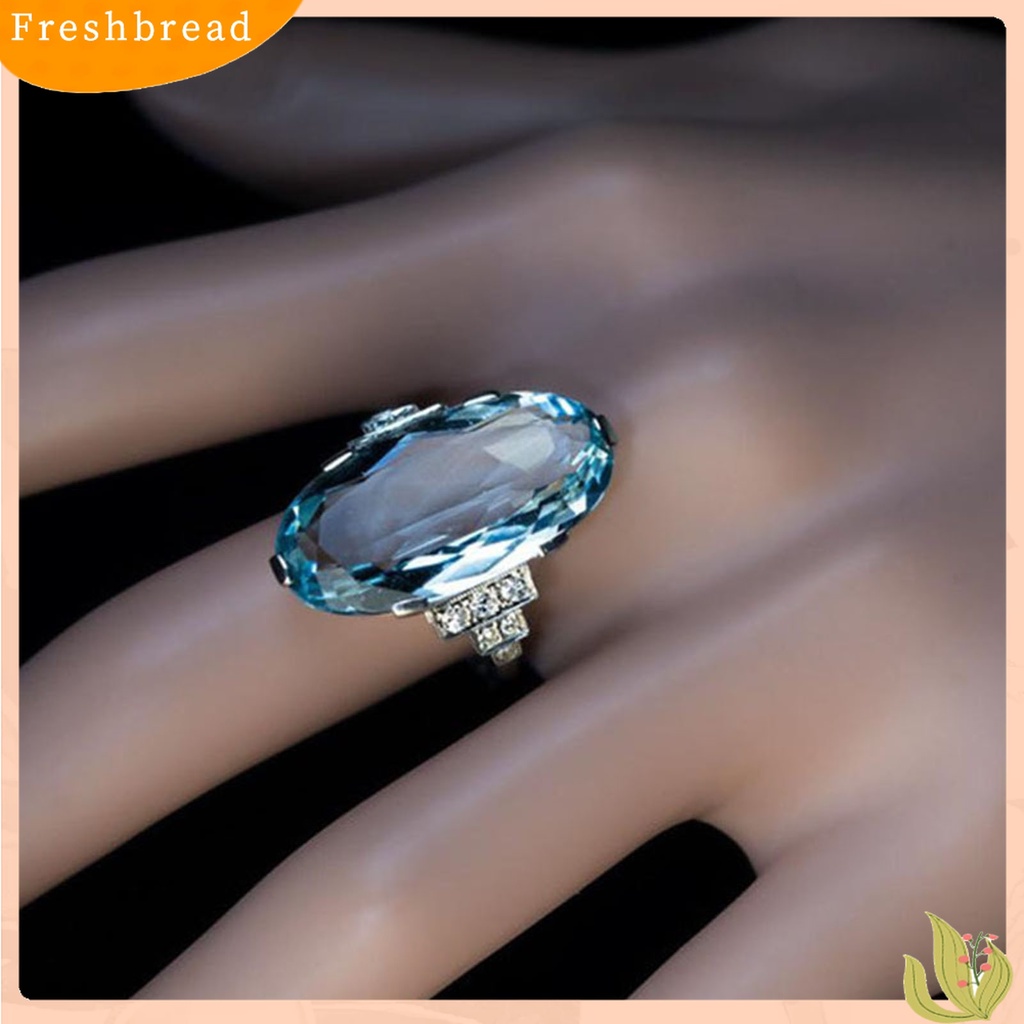 Terlaris Finger Rings Transparent Long Lifespan Lightweight Oval Shaped Smooth Blue Rings for Date