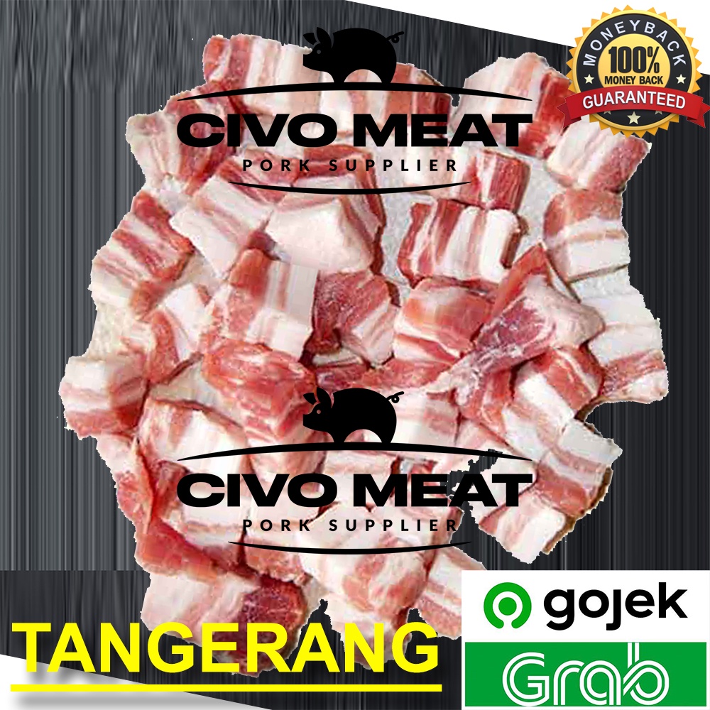 Daging Babi Samcan Pork Belly Potong Dadu / Babi Kecap 500gr