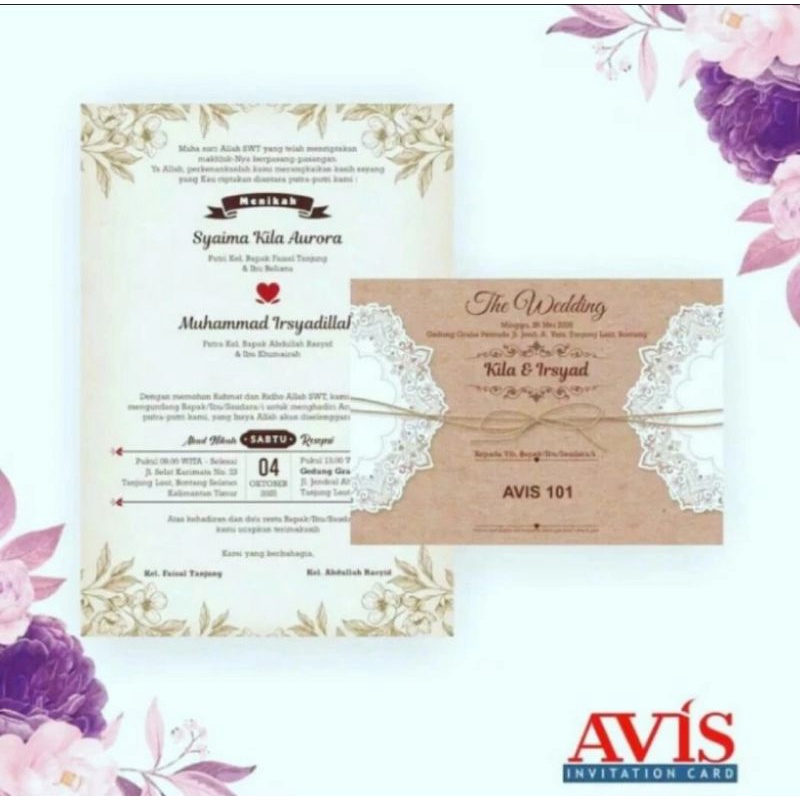 AVIS 101 Blangko Undangan Nikah Ultah Khitan